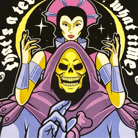 Killstar x Masters of the Universe Skeletor Evil-Lyn Raglan Tee XS 3/4 Sleeve - Picture 4 of 16